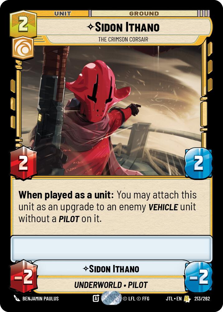Sidon Ithano - The Crimson Corsair (213/262) (213/262) [Jump to Lightspeed] | Deep Dive Games St. Marys