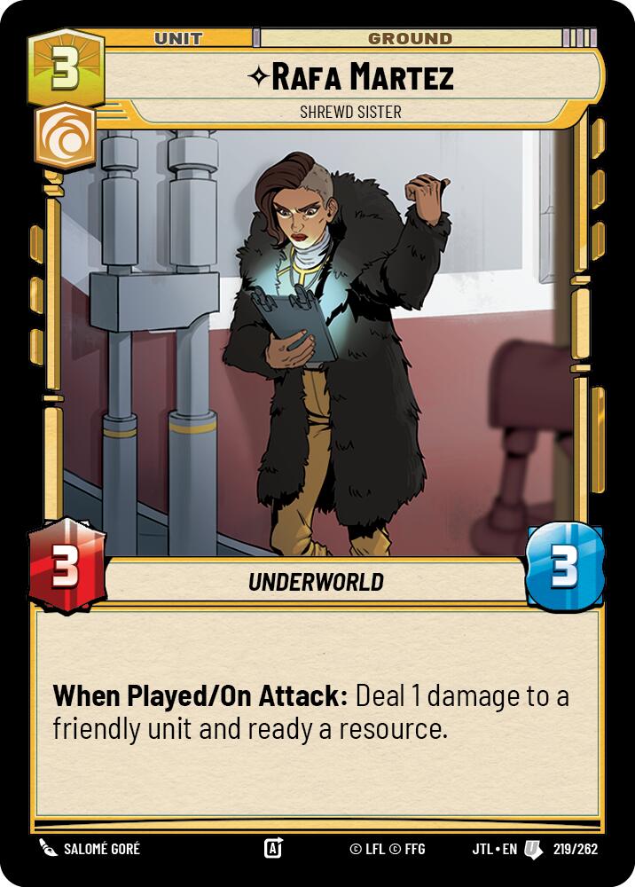 Rafa Martez - Shrewd Sister (219/262) (219/262) [Jump to Lightspeed] | Deep Dive Games St. Marys