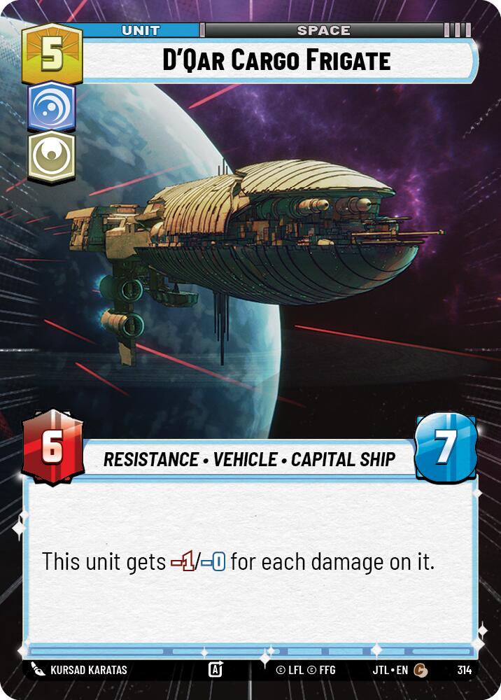 D'Qar Cargo Frigate (314) (Hyperspace) (314) [Jump to Lightspeed] | Deep Dive Games St. Marys