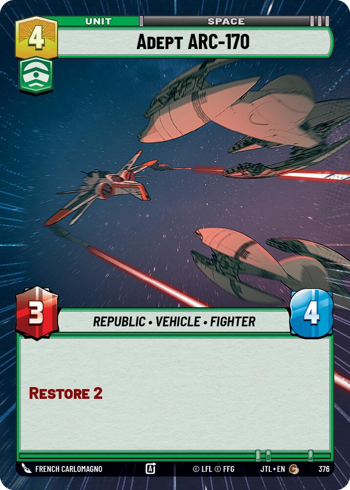 Adept ARC-170 (376) (Hyperspace) (376) [Jump to Lightspeed] | Deep Dive Games St. Marys