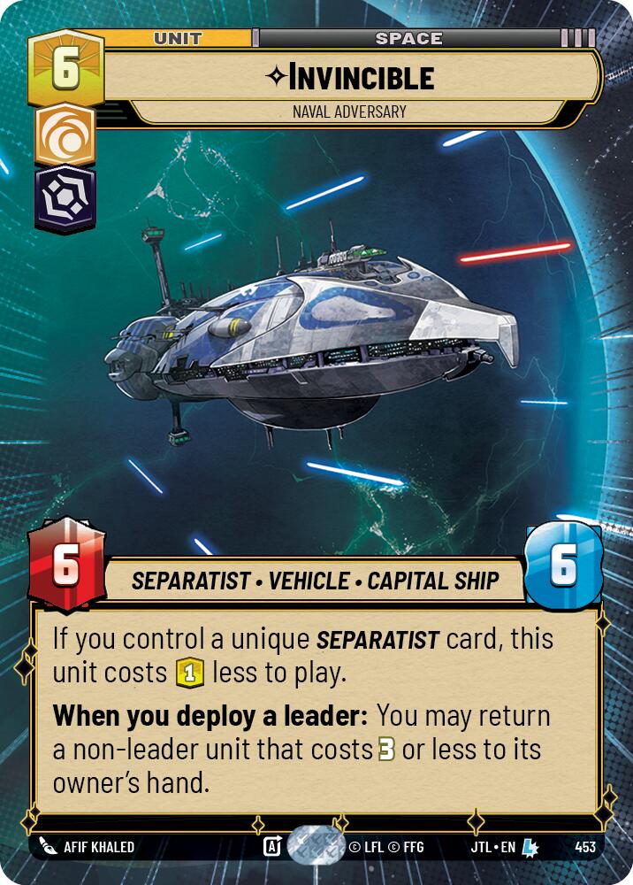 Invincible - Naval Adversary (453) (Hyperspace) (453) [Jump to Lightspeed] | Deep Dive Games St. Marys