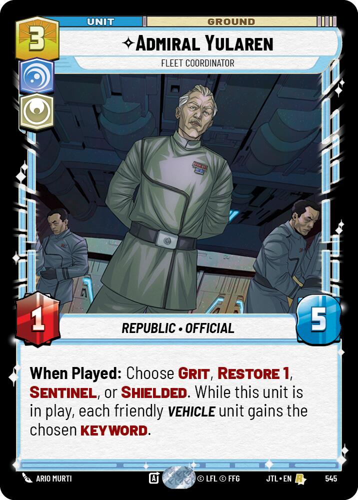 Admiral Yularen - Fleet Coordinator (545) (545) [Jump to Lightspeed] | Deep Dive Games St. Marys