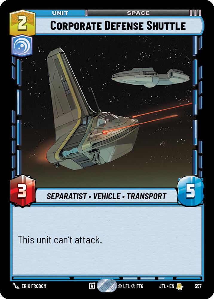 Corporate Defense Shuttle (557) (557) [Jump to Lightspeed] | Deep Dive Games St. Marys