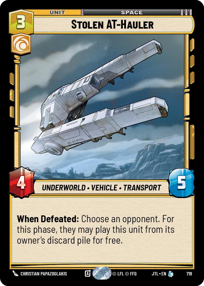 Stolen AT-Hauler (719) (719) [Jump to Lightspeed] | Deep Dive Games St. Marys