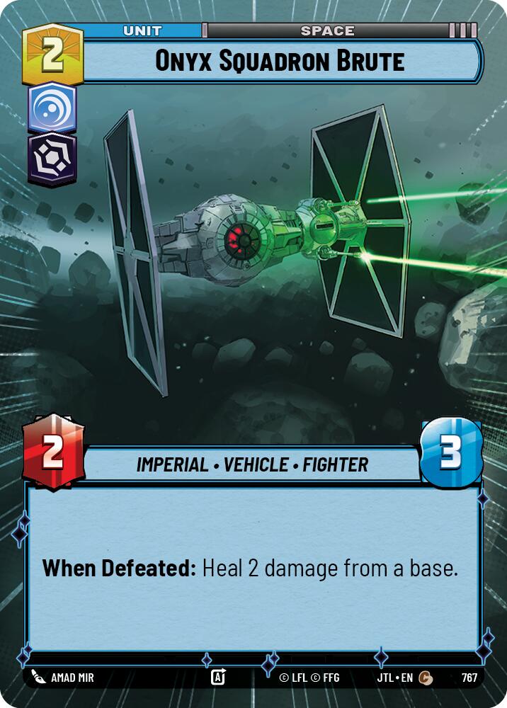 Onyx Squadron Brute (767) (Hyperspace Foil) (767) [Jump to Lightspeed] | Deep Dive Games St. Marys