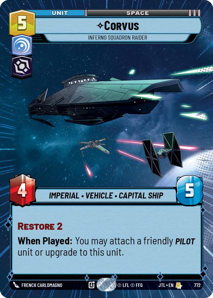 Corvus - Inferno Squadron Raider (772) (Hyperspace Foil) (772) [Jump to Lightspeed] | Deep Dive Games St. Marys