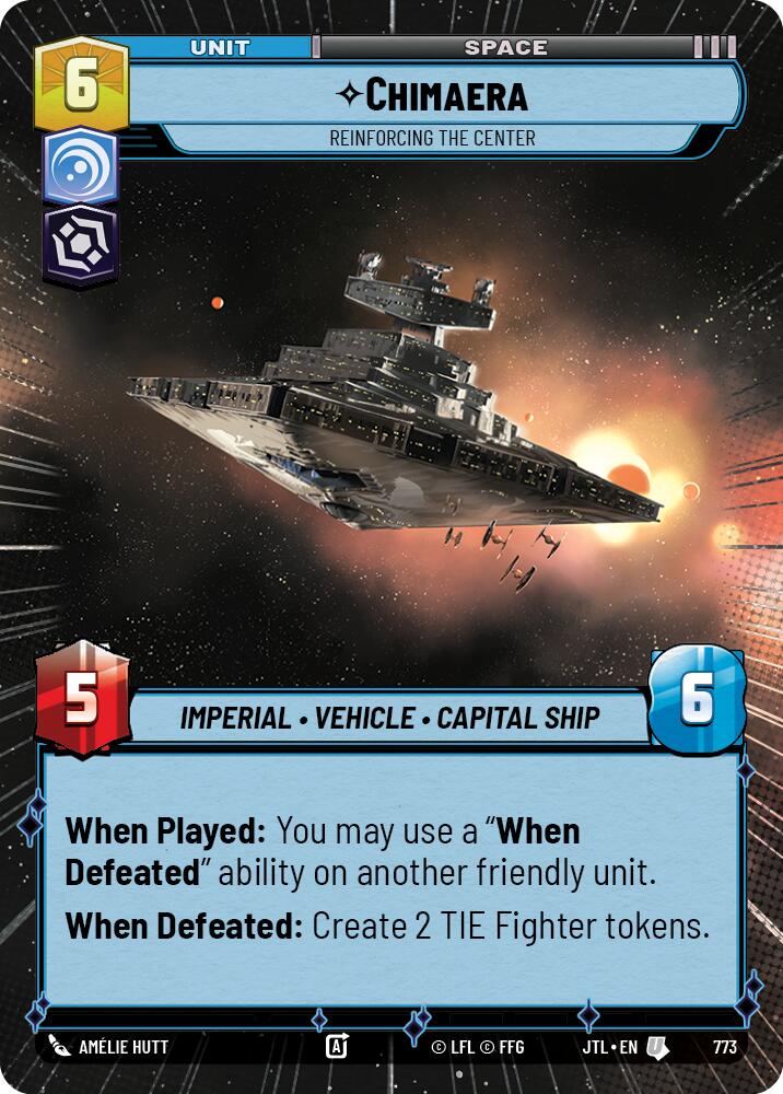Chimaera - Reinforcing the Center (773) (Hyperspace Foil) (773) [Jump to Lightspeed] | Deep Dive Games St. Marys