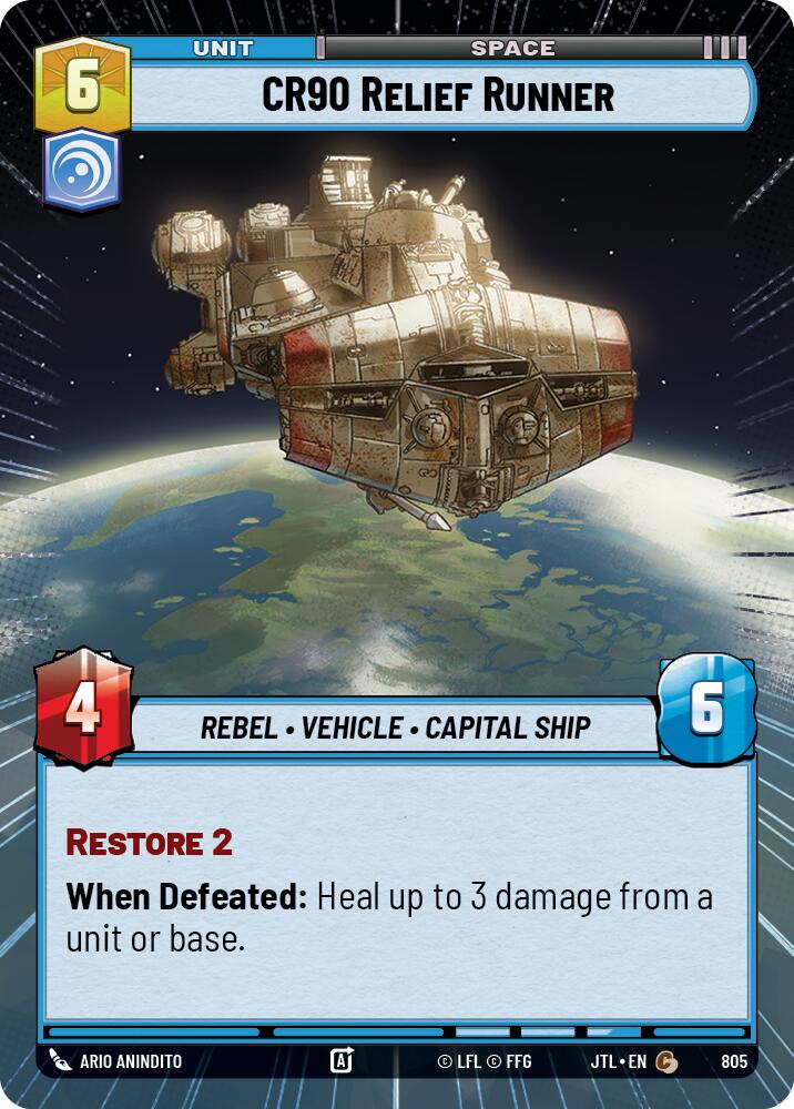CR90 Relief Runner (805) (Hyperspace Foil) (805) [Jump to Lightspeed] | Deep Dive Games St. Marys