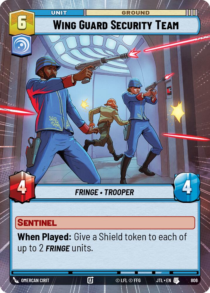 Wing Guard Security Team (806) (Hyperspace Foil) (806) [Jump to Lightspeed] | Deep Dive Games St. Marys