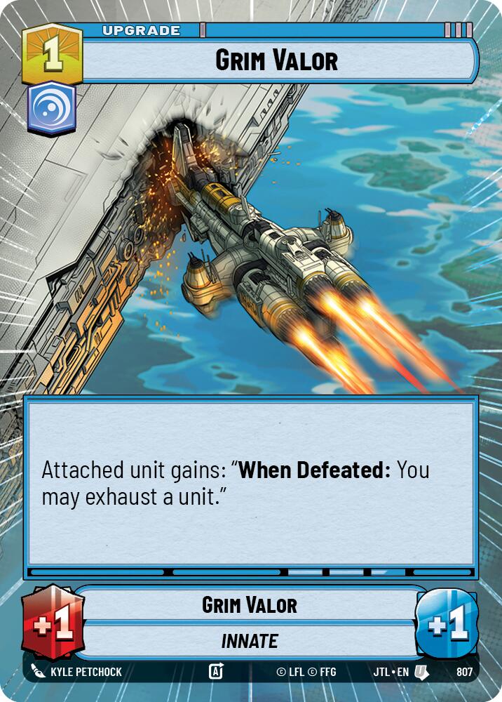 Grim Valor (807) (Hyperspace Foil) (807) [Jump to Lightspeed] | Deep Dive Games St. Marys