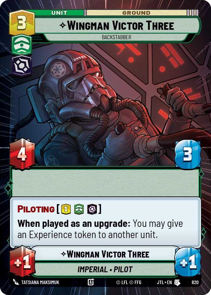 Wingman Victor Three - Backstabber (820) (Hyperspace Foil) (820) [Jump to Lightspeed] | Deep Dive Games St. Marys