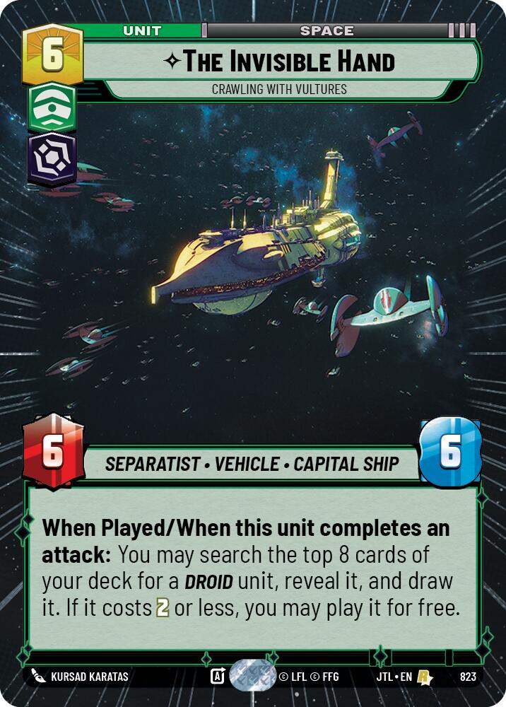 The Invisible Hand - Crawling With Vultures (823) (Hyperspace Foil) (823) [Jump to Lightspeed] | Deep Dive Games St. Marys