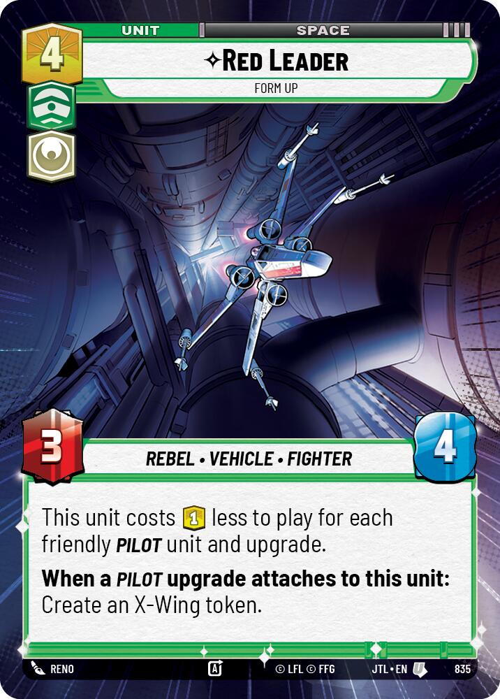 Red Leader - Form Up (835) (Hyperspace Foil) (835) [Jump to Lightspeed] | Deep Dive Games St. Marys