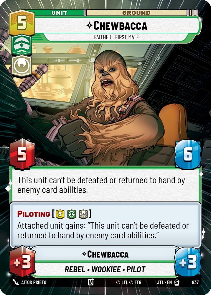 Chewbacca - Faithful First Mate (837) (Hyperspace Foil) (837) [Jump to Lightspeed] | Deep Dive Games St. Marys