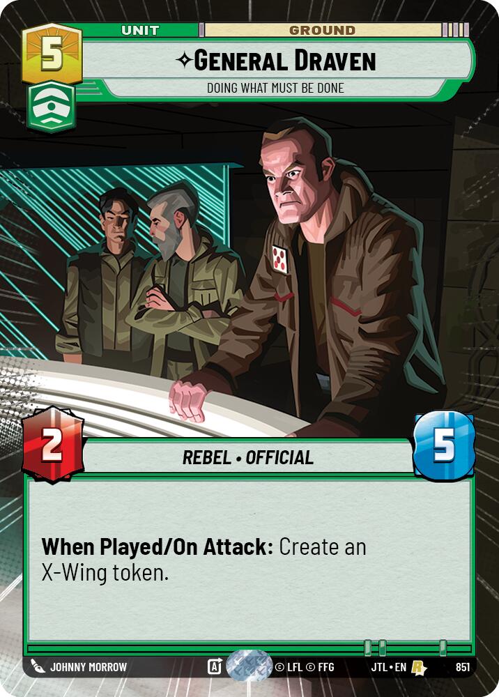 General Draven - Doing What Must Be Done (851) (Hyperspace Foil) (851) [Jump to Lightspeed] | Deep Dive Games St. Marys