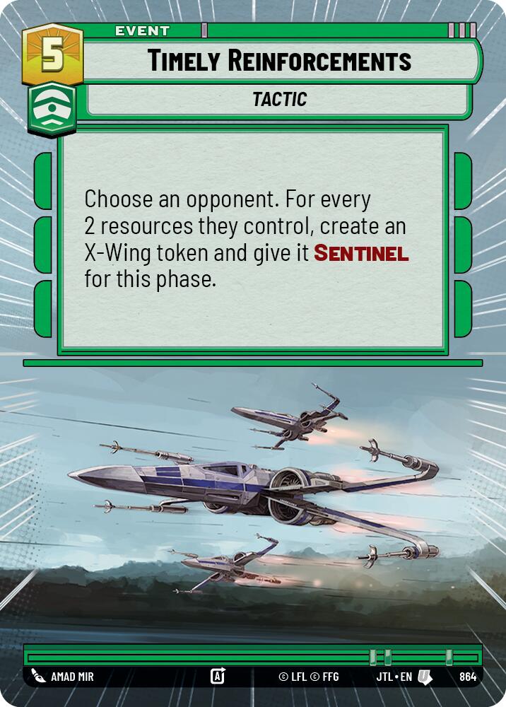 Timely Reinforcements (864) (Hyperspace Foil) (864) [Jump to Lightspeed] | Deep Dive Games St. Marys