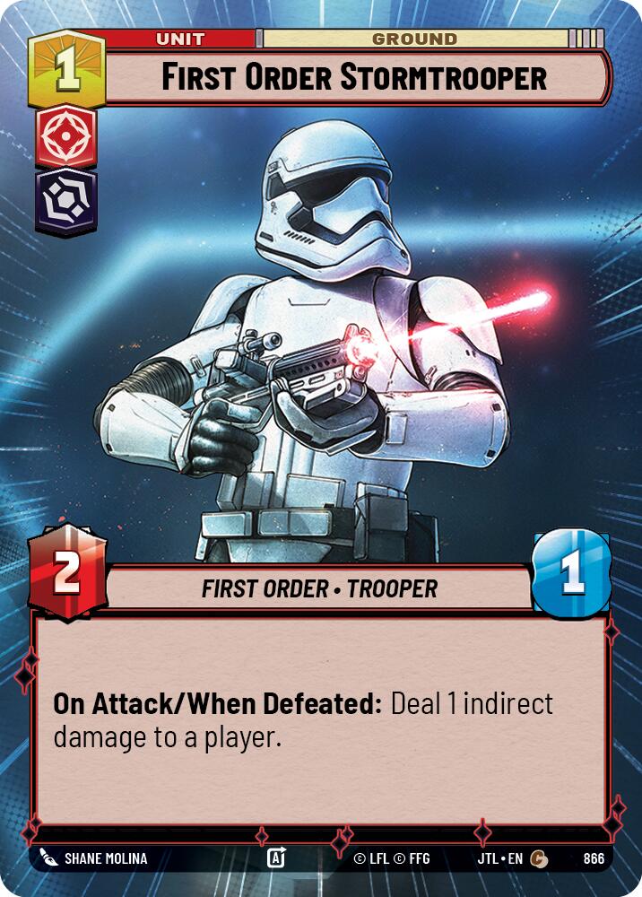 First Order Stormtrooper (866) (Hyperspace Foil) (866) [Jump to Lightspeed] | Deep Dive Games St. Marys