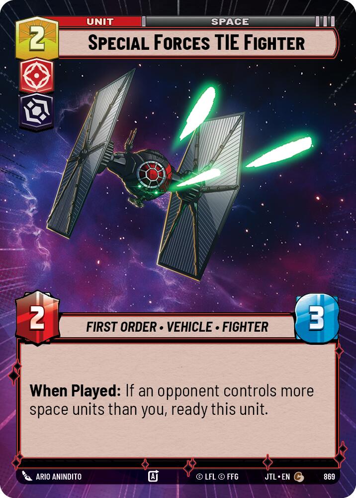 Special Forces TIE Fighter (869) (Hyperspace Foil) (869) [Jump to Lightspeed] | Deep Dive Games St. Marys