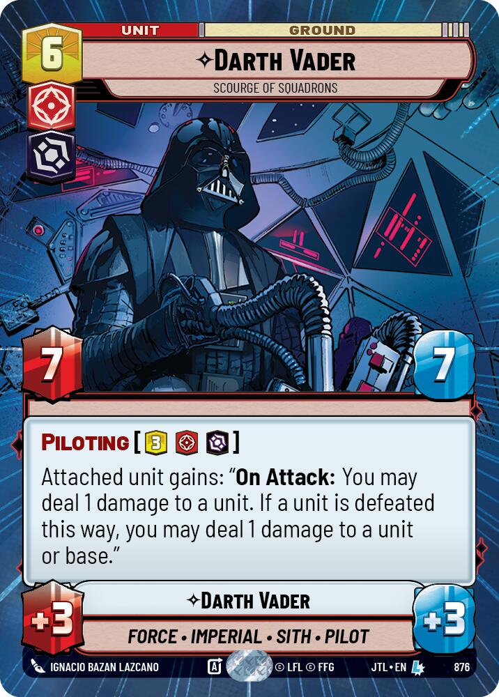 Darth Vader - Scourge of Squadrons (876) (Hyperspace Foil) (876) [Jump to Lightspeed] | Deep Dive Games St. Marys