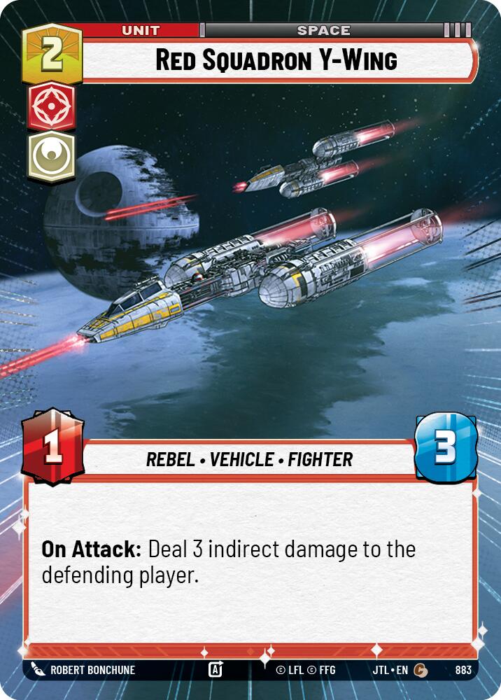 Red Squadron Y-Wing (883) (Hyperspace Foil) (883) [Jump to Lightspeed] | Deep Dive Games St. Marys