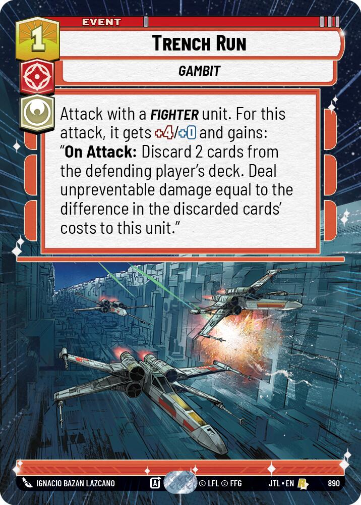 Trench Run (890) (Hyperspace Foil) (890) [Jump to Lightspeed] | Deep Dive Games St. Marys