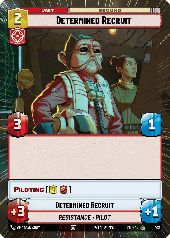 Determined Recruit (893) (Hyperspace Foil) (893) [Jump to Lightspeed] | Deep Dive Games St. Marys