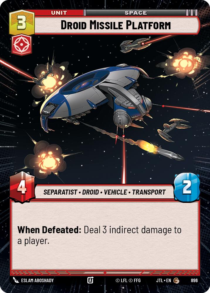 Droid Missile Platform (896) (Hyperspace Foil) (896) [Jump to Lightspeed] | Deep Dive Games St. Marys