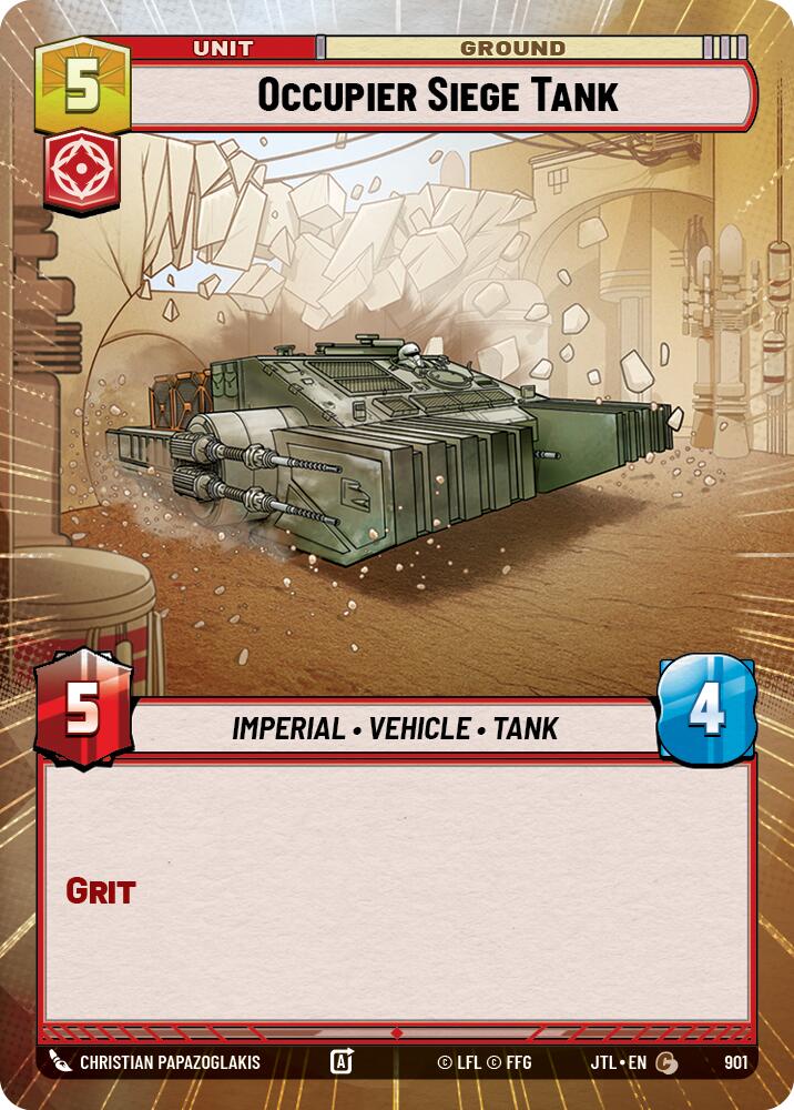 Occupier Siege Tank (901) (Hyperspace Foil) (901) [Jump to Lightspeed] | Deep Dive Games St. Marys