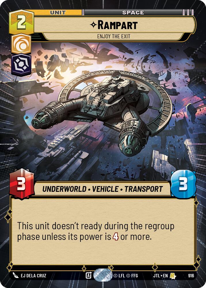 Rampart - Enjoy the Exit (916) (Hyperspace Foil) (916) [Jump to Lightspeed] | Deep Dive Games St. Marys
