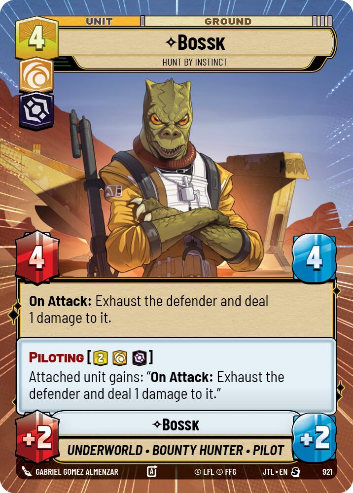 Bossk - Hunt By Instinct (921) (Hyperspace Foil) (921) [Jump to Lightspeed] | Deep Dive Games St. Marys