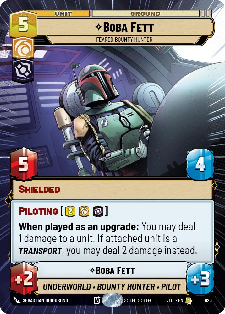 Boba Fett - Feared Bounty Hunter (923) (Hyperspace Foil) (923) [Jump to Lightspeed] | Deep Dive Games St. Marys