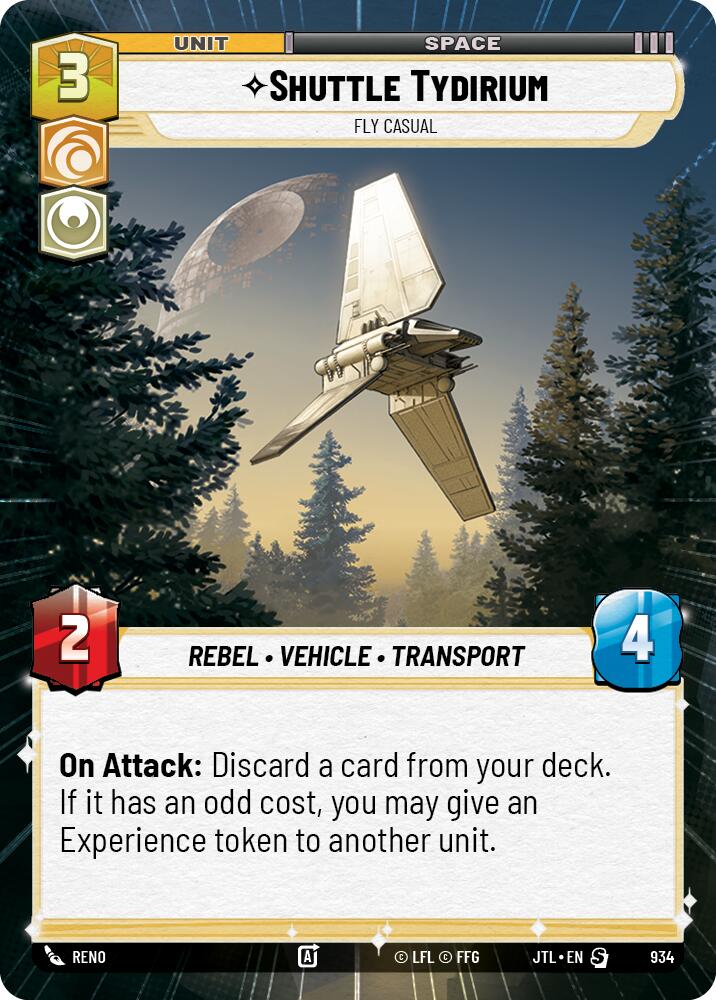 Shuttle Tydirium - Fly Casual (934) (Hyperspace Foil) (934) [Jump to Lightspeed] | Deep Dive Games St. Marys