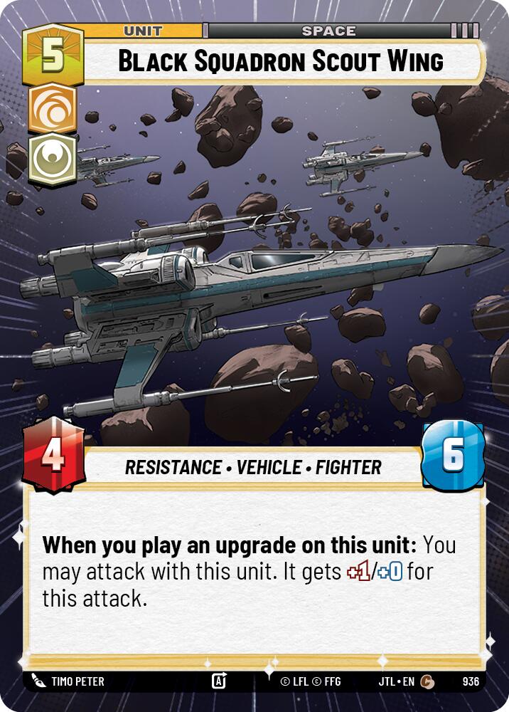 Black Squadron Scout Wing (936) (Hyperspace Foil) (936) [Jump to Lightspeed] | Deep Dive Games St. Marys