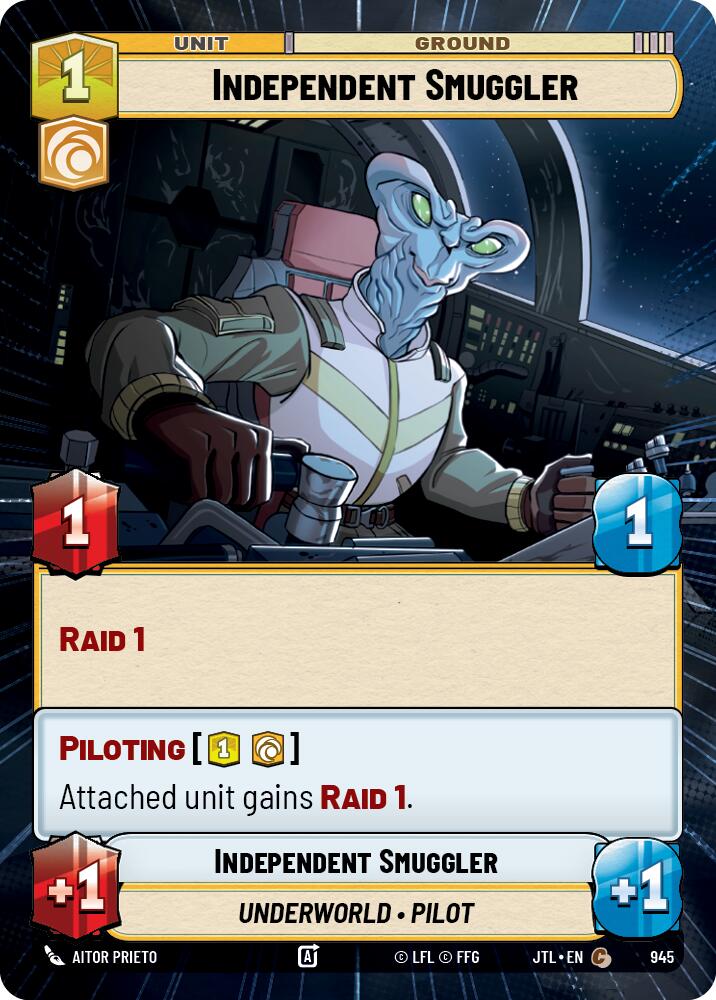Independent Smuggler (945) (Hyperspace Foil) (945) [Jump to Lightspeed] | Deep Dive Games St. Marys
