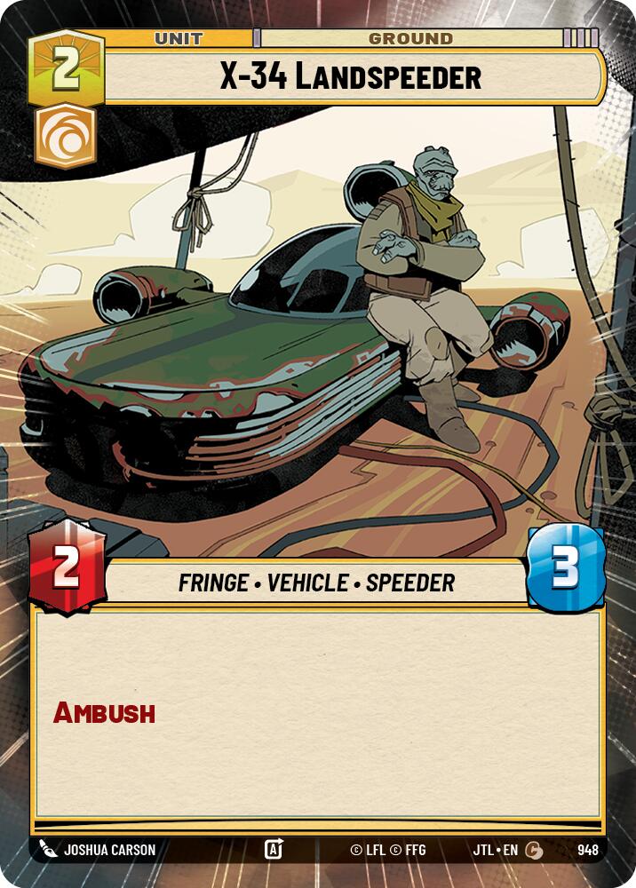 X-34 Landspeeder (948) (Hyperspace Foil) (948) [Jump to Lightspeed] | Deep Dive Games St. Marys
