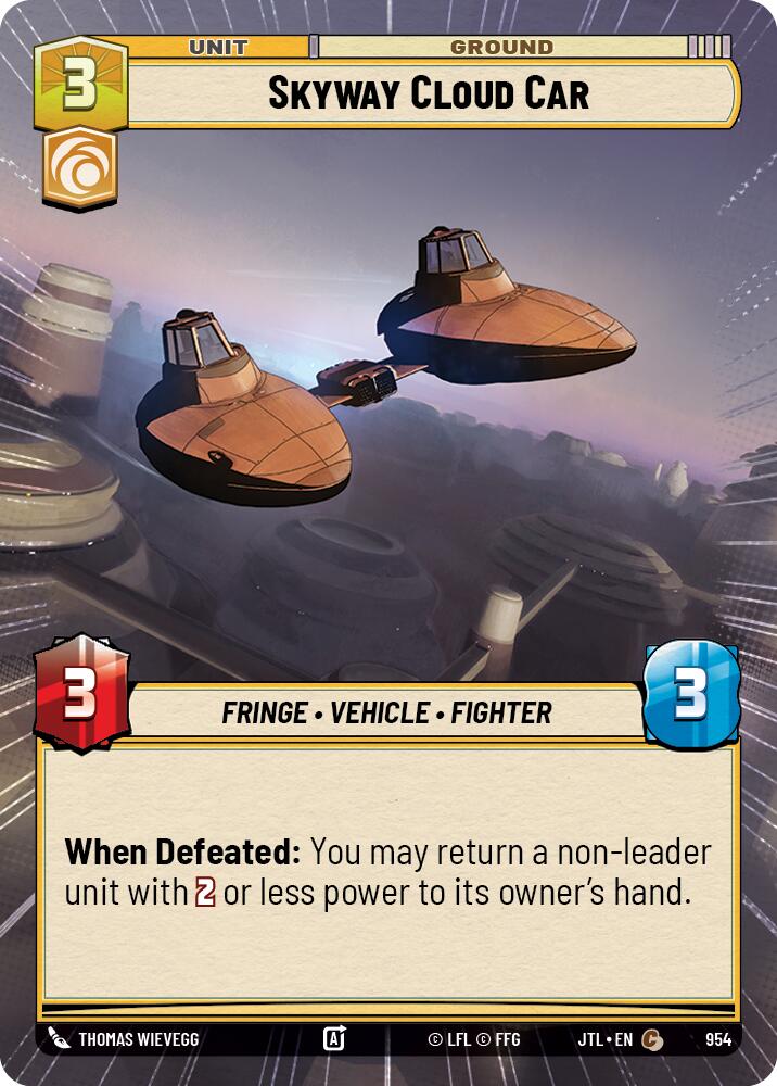 Skyway Cloud Car (954) (Hyperspace Foil) (954) [Jump to Lightspeed] | Deep Dive Games St. Marys