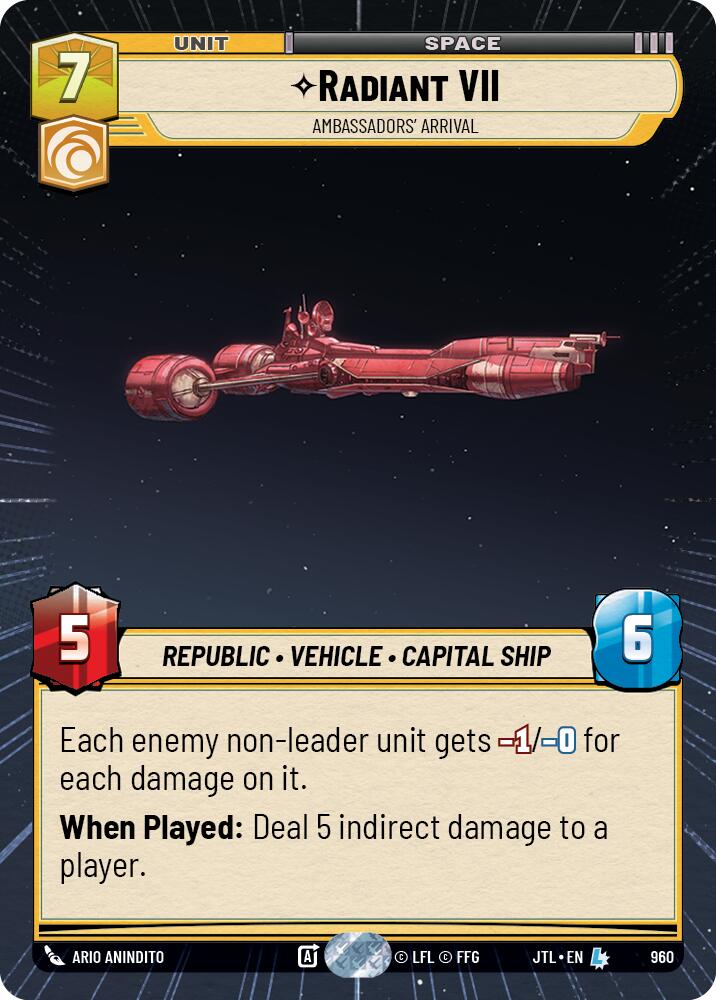 Radiant VII - Ambassadors' Arrival (960) (Hyperspace Foil) (960) [Jump to Lightspeed] | Deep Dive Games St. Marys