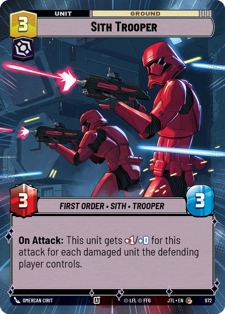 Sith Trooper (972) (Hyperspace Foil) (972) [Jump to Lightspeed] | Deep Dive Games St. Marys