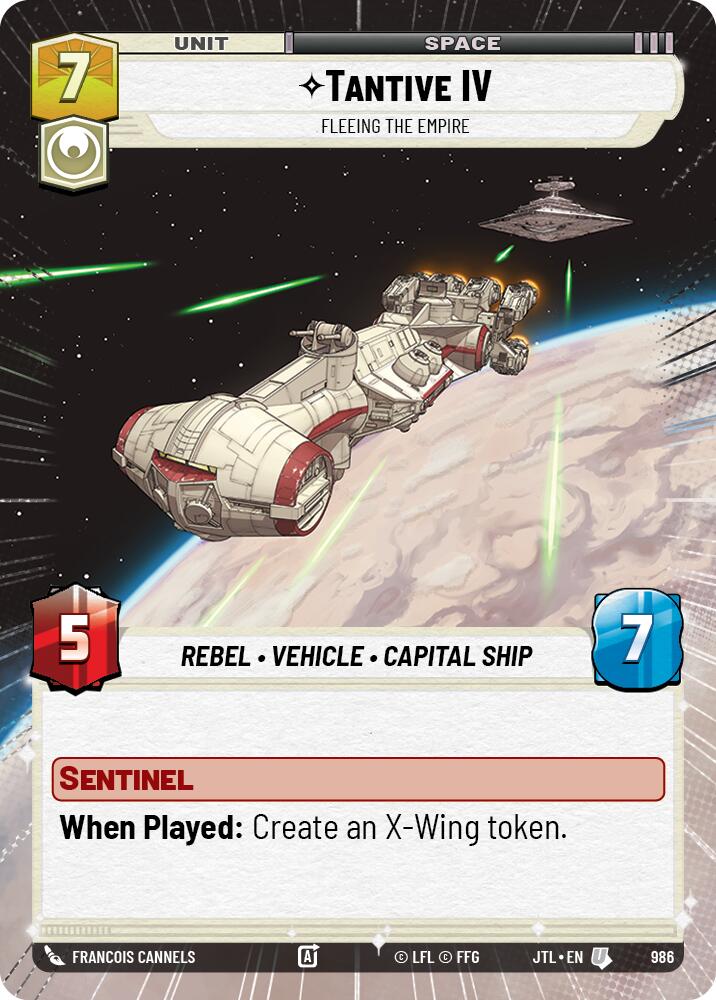 Tantive IV - Fleeing the Empire (986) (Hyperspace Foil) (986) [Jump to Lightspeed] | Deep Dive Games St. Marys