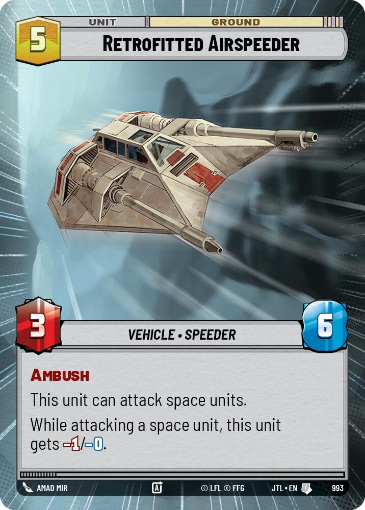 Retrofitted Airspeeder (993) (Hyperspace Foil) (993) [Jump to Lightspeed] | Deep Dive Games St. Marys