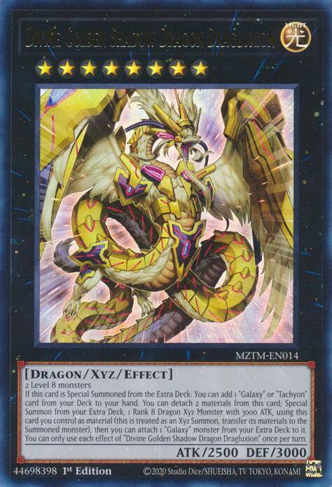 Divine Golden Shadow Dragon Dragluxion [MZTM-EN014] Ultra Rare | Deep Dive Games St. Marys