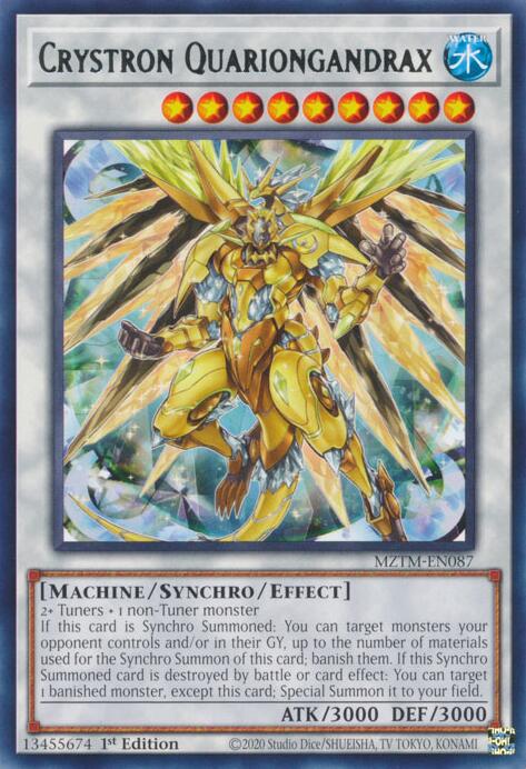 Crystron Quariongandrax [MZTM-EN087] Rare | Deep Dive Games St. Marys