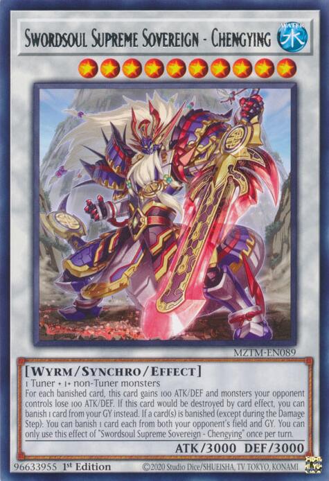 Swordsoul Supreme Sovereign - Chengying [MZTM-EN089] Rare | Deep Dive Games St. Marys