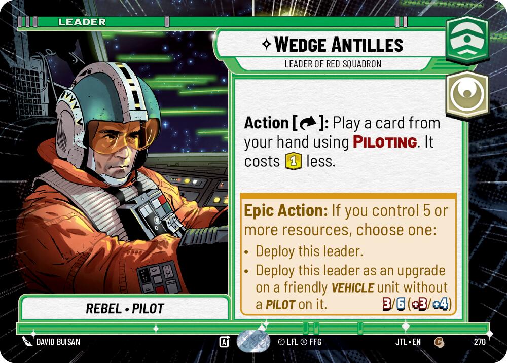 Wedge Antilles - Leader of Red Squadron (270) (Hyperspace) (270) [Jump to Lightspeed] | Deep Dive Games St. Marys