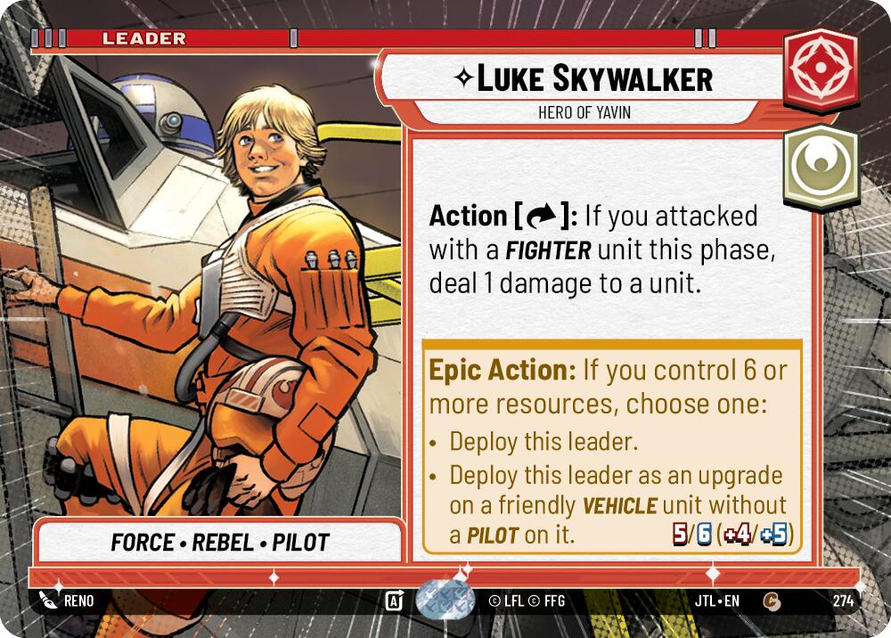 Luke Skywalker - Hero of Yavin (274) (Hyperspace) (274) [Jump to Lightspeed] | Deep Dive Games St. Marys
