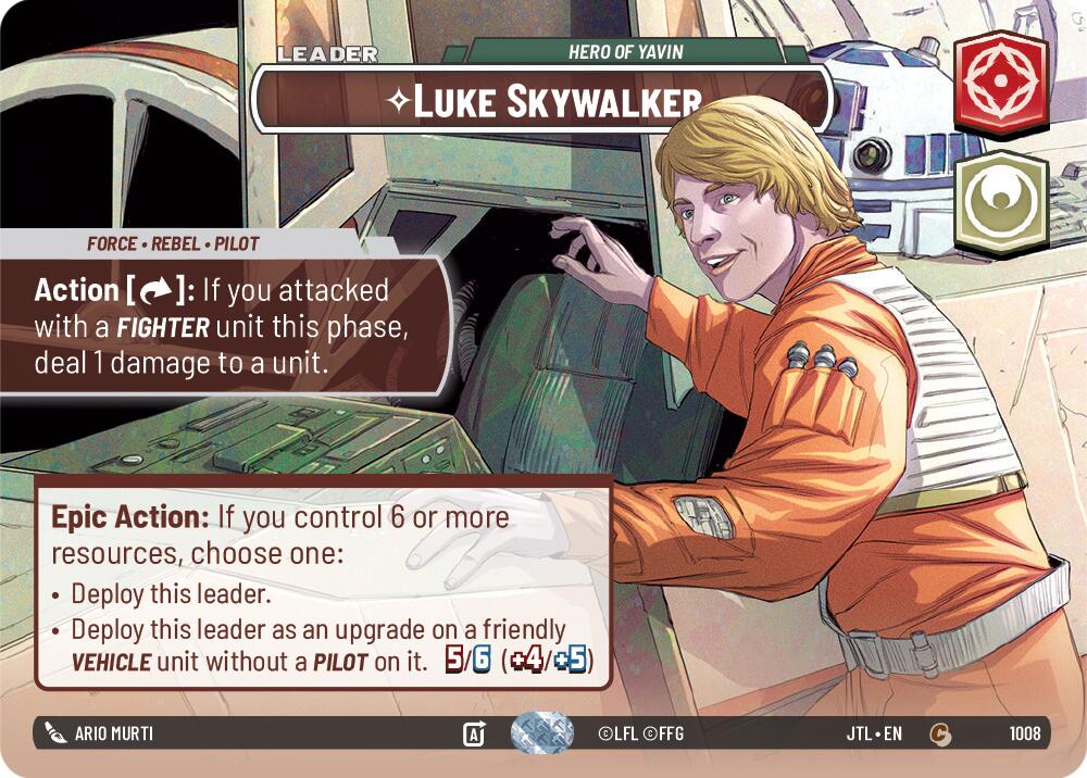 Luke Skywalker - Hero of Yavin (1008) (Showcase) (1008) [Jump to Lightspeed] | Deep Dive Games St. Marys
