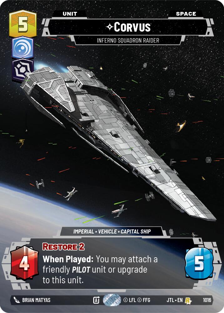 Corvus - Inferno Squadron Raider (1016) (Prestige) (1016) [Jump to Lightspeed] | Deep Dive Games St. Marys