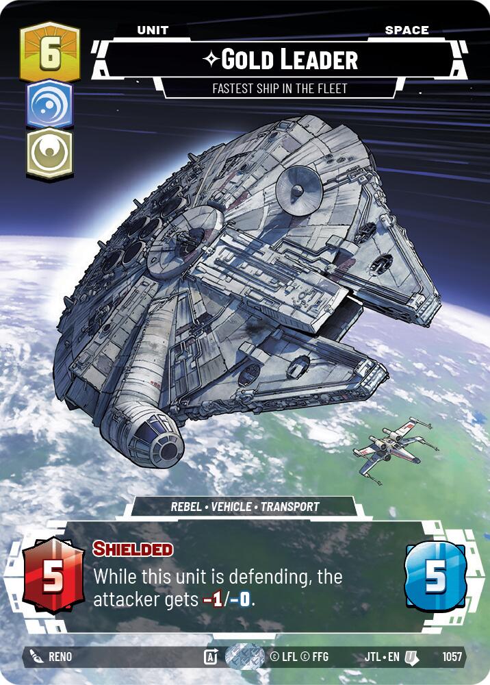 Gold Leader - Fastest Ship in the Fleet (1057) (Prestige Foil) (1057) [Jump to Lightspeed] | Deep Dive Games St. Marys