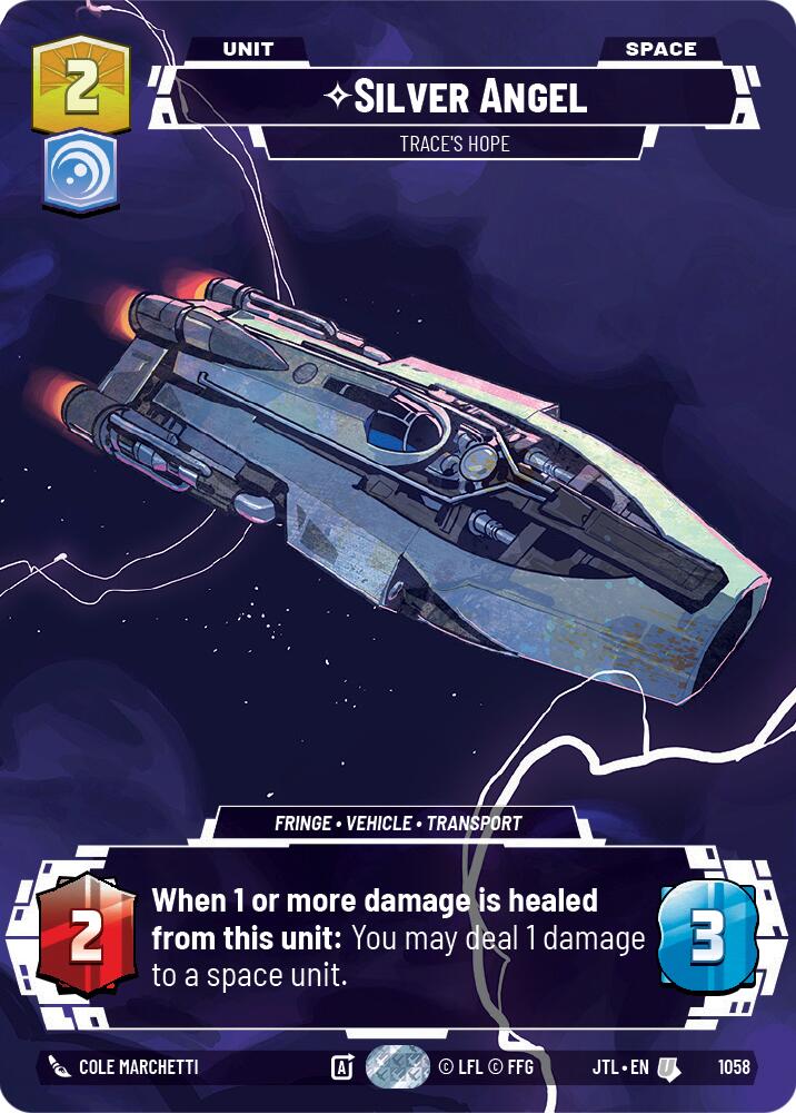 Silver Angel - Trace's Hope (1058) (Prestige Foil) (1058) [Jump to Lightspeed] | Deep Dive Games St. Marys