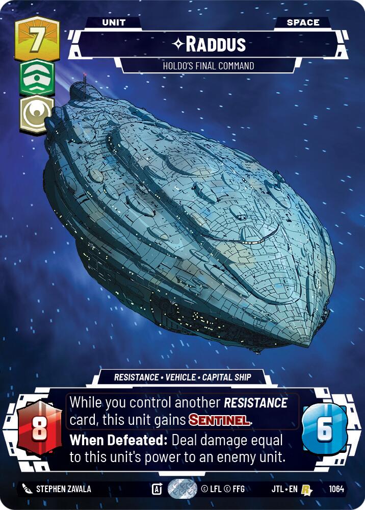 Raddus - Holdo's Final Command (1064) (Prestige Foil) (1064) [Jump to Lightspeed] | Deep Dive Games St. Marys